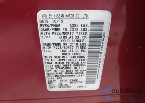 2013 Nissan Rogue S z USA, uszkodzony, nr VIN JN8AS5MT8DW512547